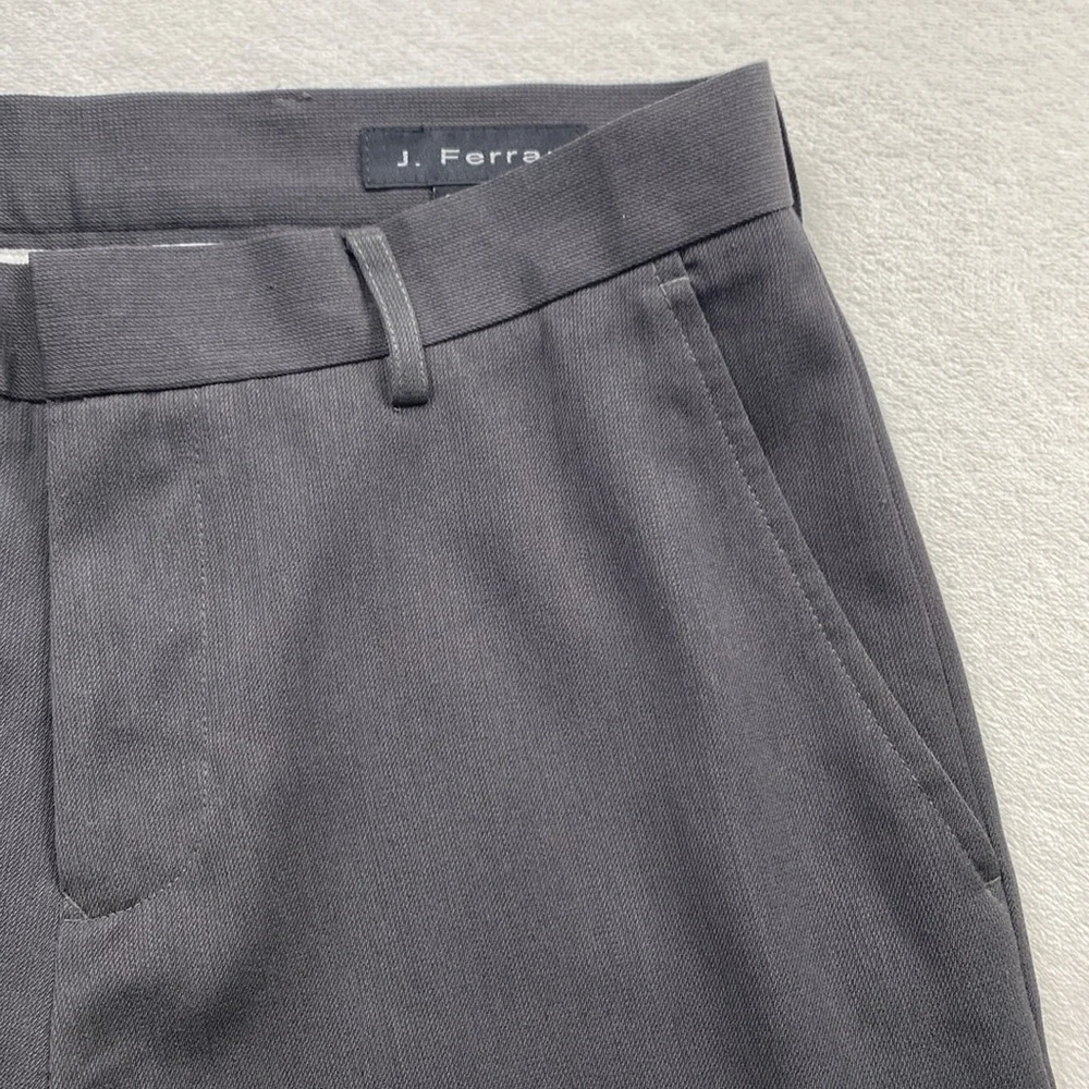 JF J. Ferrar Flat Front Classic Fit Dress Pant/Trouser (30x30, Gray)